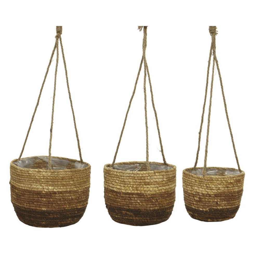 SET 3 CESTE CON CORDA BROWN 27